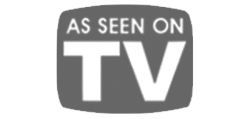 as seen on tv logo grey scale