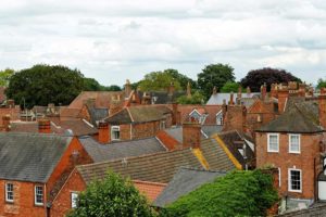 mixed housing rooftops